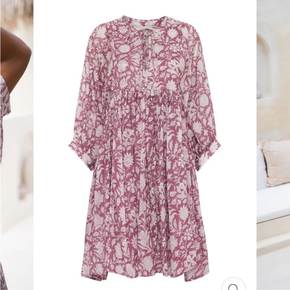 Daughters of India Kyra Mini Dress ~ Musk Purple Pink Size Large - Picture 5 of 7